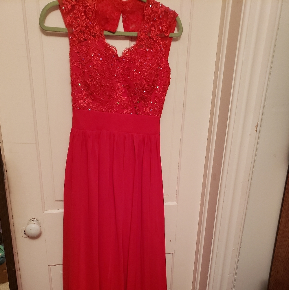 Red gown